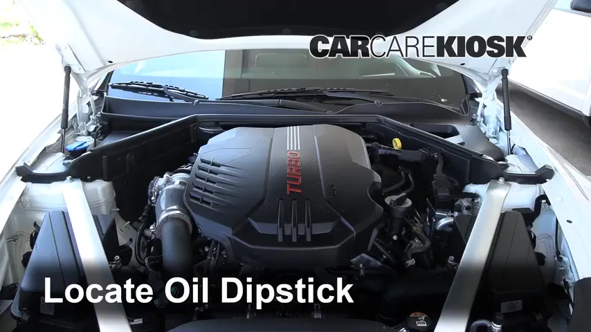 2020 Kia Stinger GT2 3.3L V6 Turbo Aceite Controlar nivel de aceite